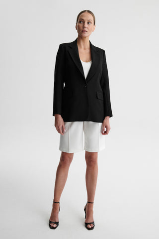 Żakiet o dopasowanym kroju Megan A czarny - ECHO 2