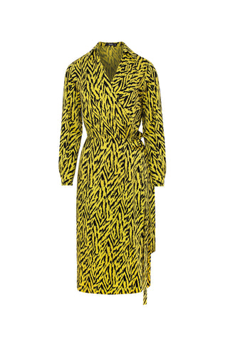 Sukienka w print Ressie limonka - ECHO