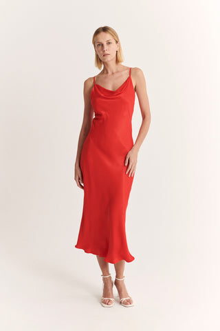 Elegancka sukienka Klariza - czerwień - ECHO