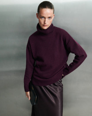 Wełniany golf Emili bordo