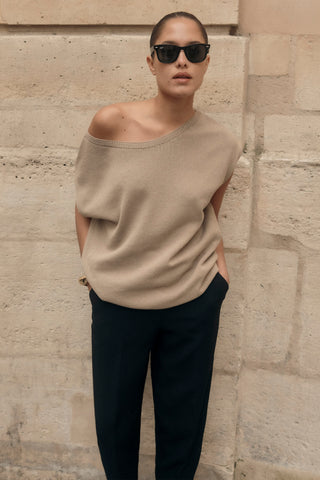 Bawełniany sweterek Chilli kremowy