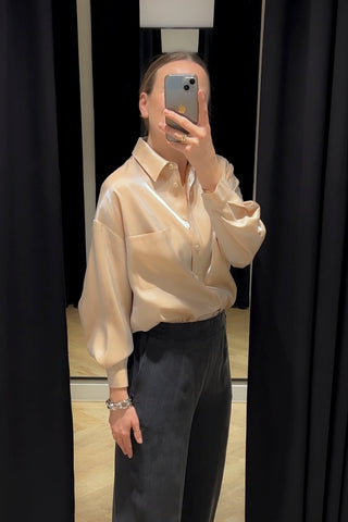 Koszula oversize Agnes z połyskiem