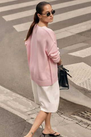 Bawelniany sweter Selena różowy