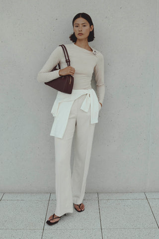 Bluzka z klamrą Blanche z domieszką wełny