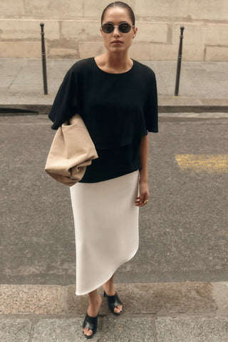 Bluzka Alejandra z peleryną ecru