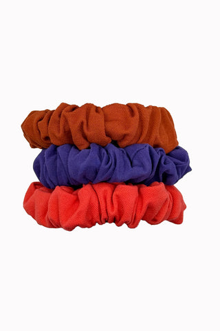 Gumki scrunchies zestaw Coral